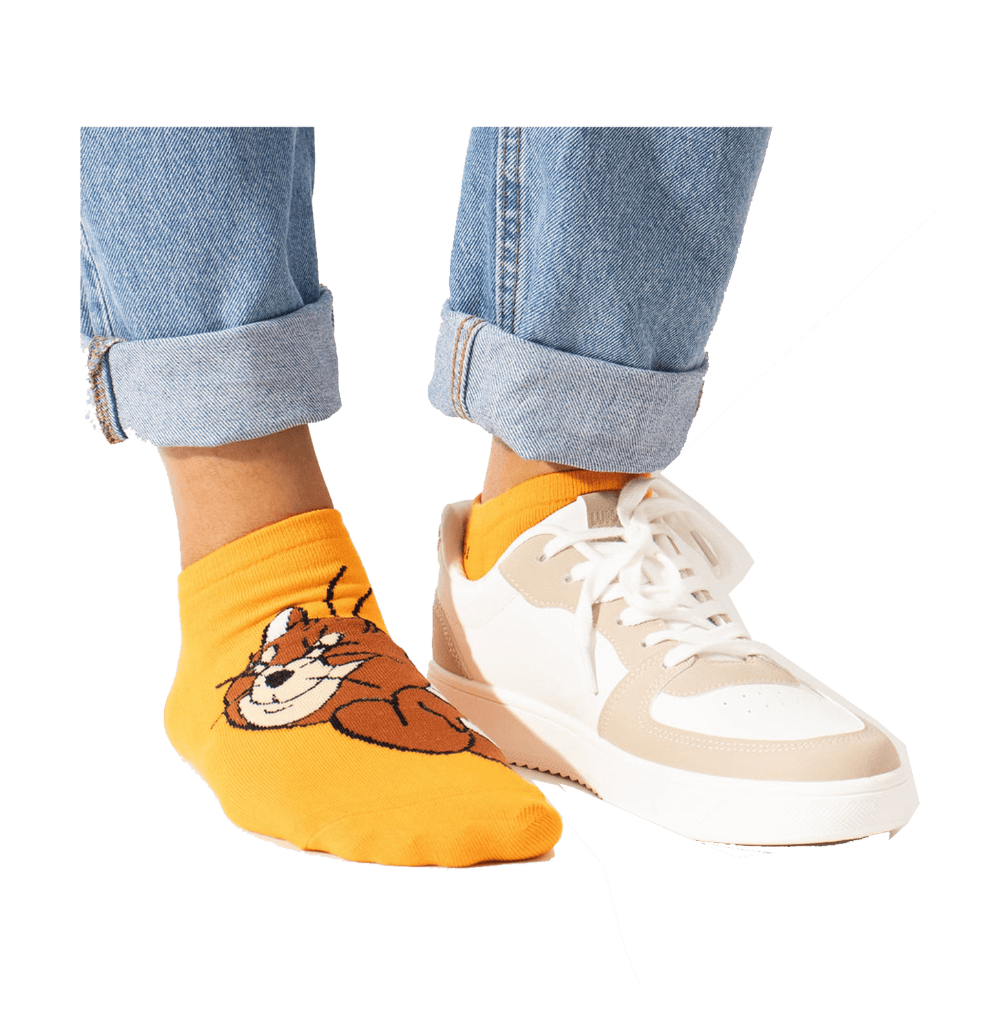 Tom And Jerry Smiling Pack Of 2 Unisex Socks - www.entertainmentstore.in