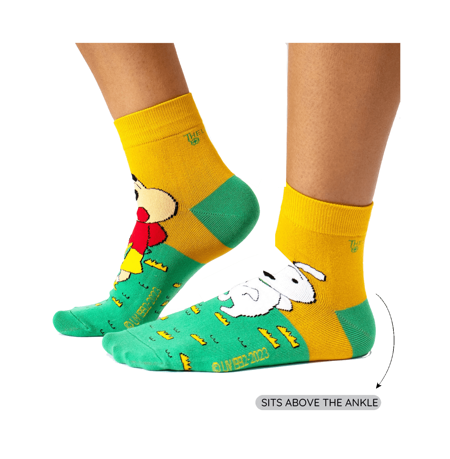 Shinchan Shiro A B Pack Of 2 Unisex Socks - www.entertainmentstore.in