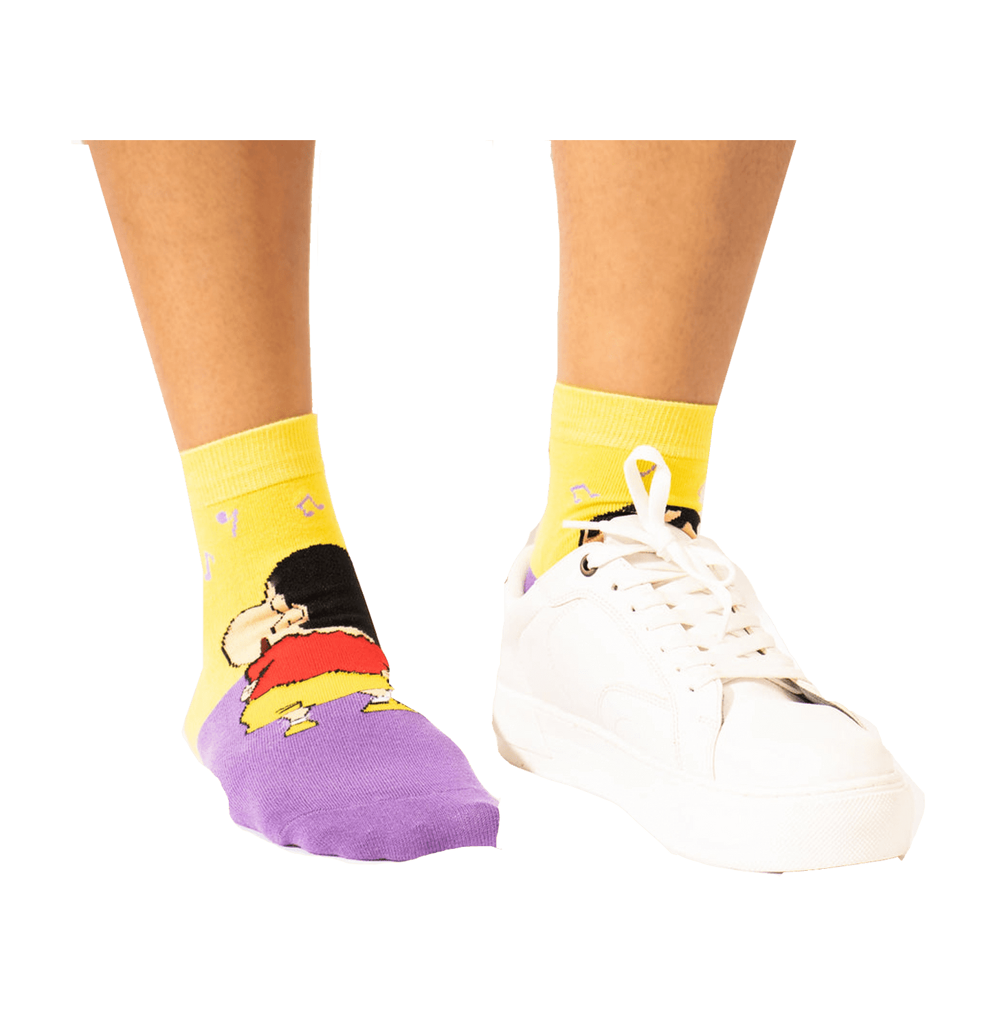 Shinchan Shiro A B Pack Of 2 Unisex Socks - www.entertainmentstore.in