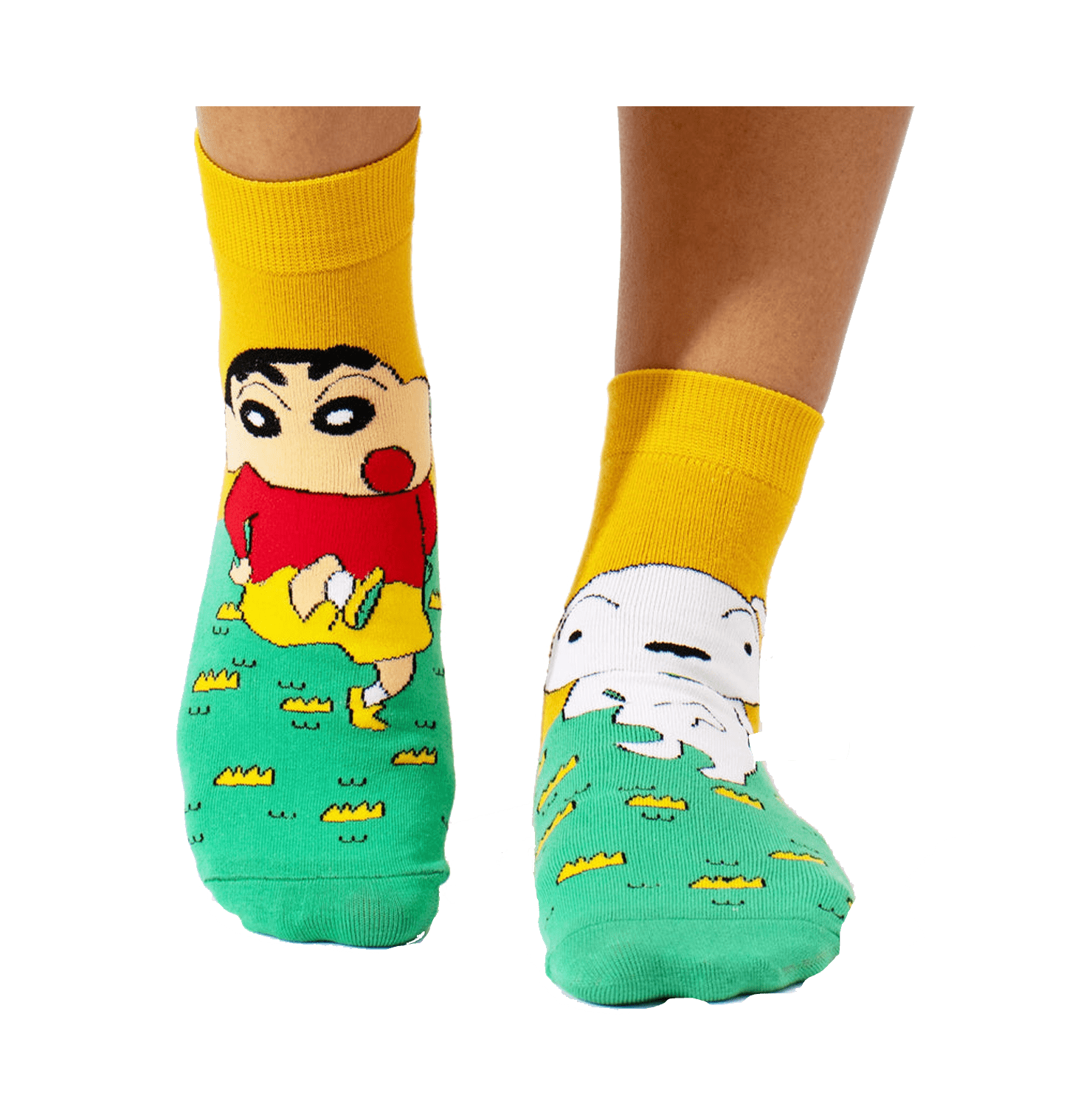 Shinchan Shiro A B Pack Of 2 Unisex Socks - www.entertainmentstore.in