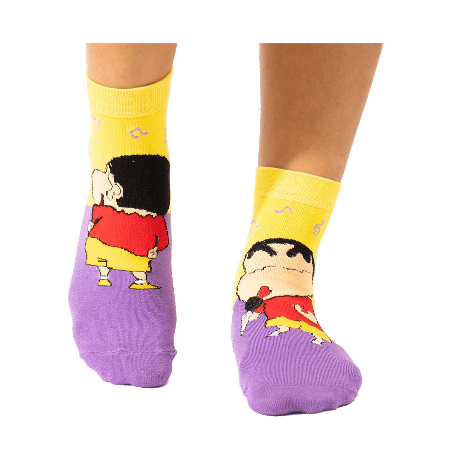 Shinchan Shiro A B Pack Of 2 Unisex Socks - www.entertainmentstore.in