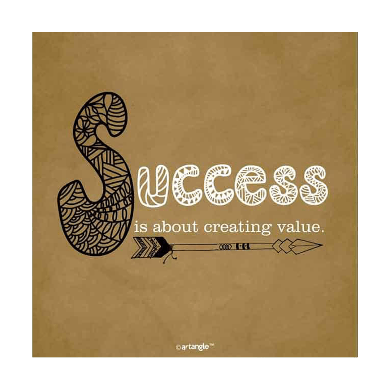 Success Is About Creating Valu Art Print - www.entertainmentstore.in