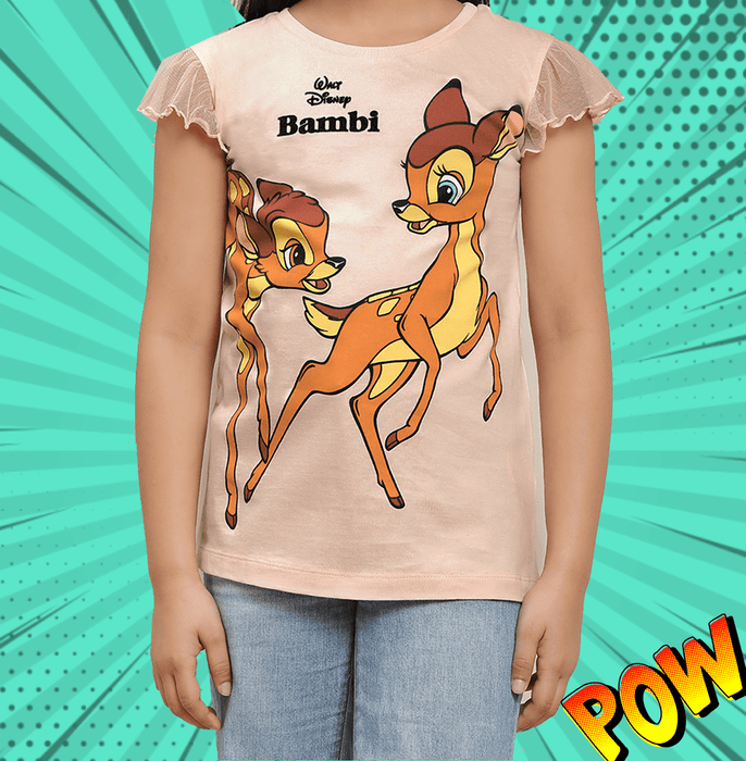 Bambi 4039 Pastel Peach Kids T Shirt - www.entertainmentstore.in