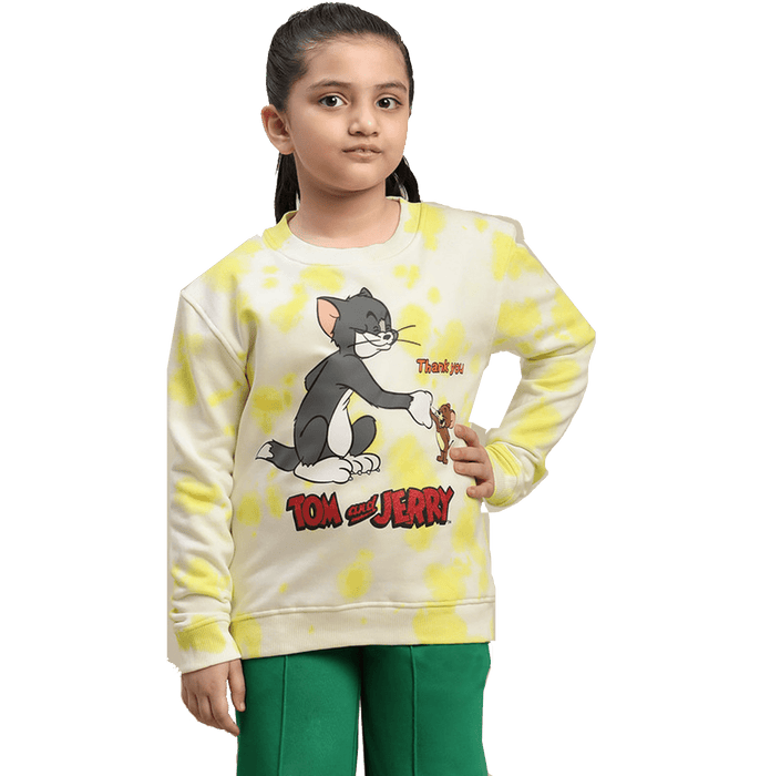 Tom And Jerry 2672 Yellow Tie Dye Kids T Shirt - www.entertainmentstore.in