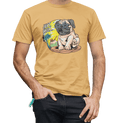 Naruto Just Chill Brown Oversized  Mens T Shirt - www.entertainmentstore.in