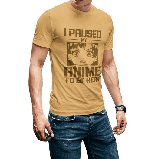 Anime Generic Paused Anime Brown Oversized  Mens T Shirt - www.entertainmentstore.in