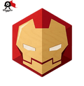 Ironman Kawaii Hexagon Personalised Wooden Fridge Magnet