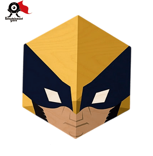 Wolverine Kawaii Hexagon Personalised Wooden Fridge Magnet