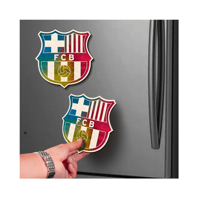 FC Barcelona Wooden Fridge Magnet - www.entertainmentstore.in