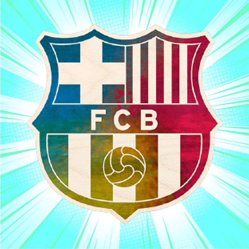 FC Barcelona Wooden Fridge Magnet - www.entertainmentstore.in