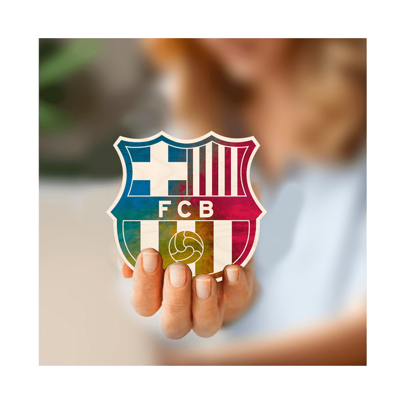 FC Barcelona Wooden Fridge Magnet - www.entertainmentstore.in