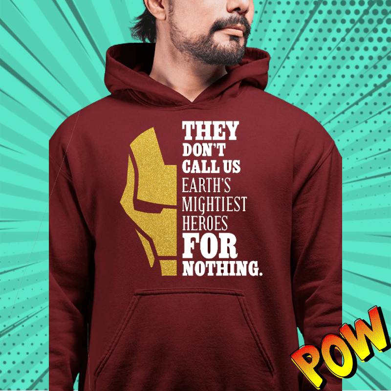 Ironman 2212 Bloodstone Maroon Hoodie - www.entertainmentstore.in