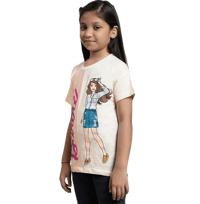 Barbie 3366 Peach Melba Kids Girls T Shirt - www.entertainmentstore.in