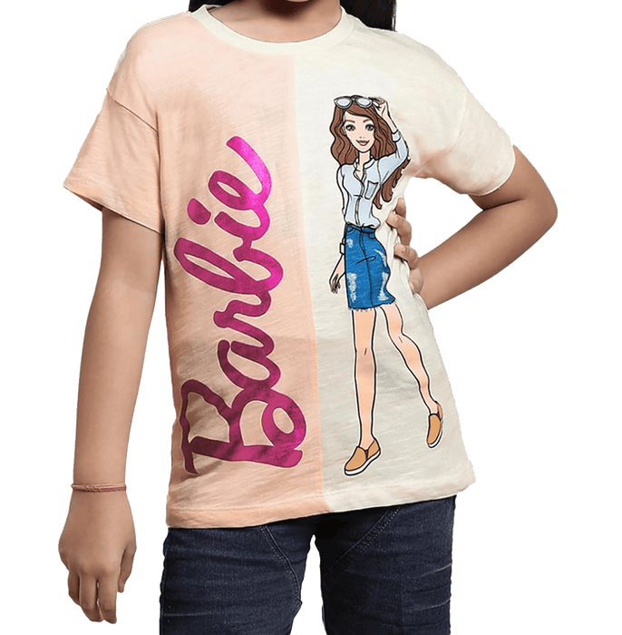 Barbie 3366 Peach Melba Kids Girls T Shirt - www.entertainmentstore.in