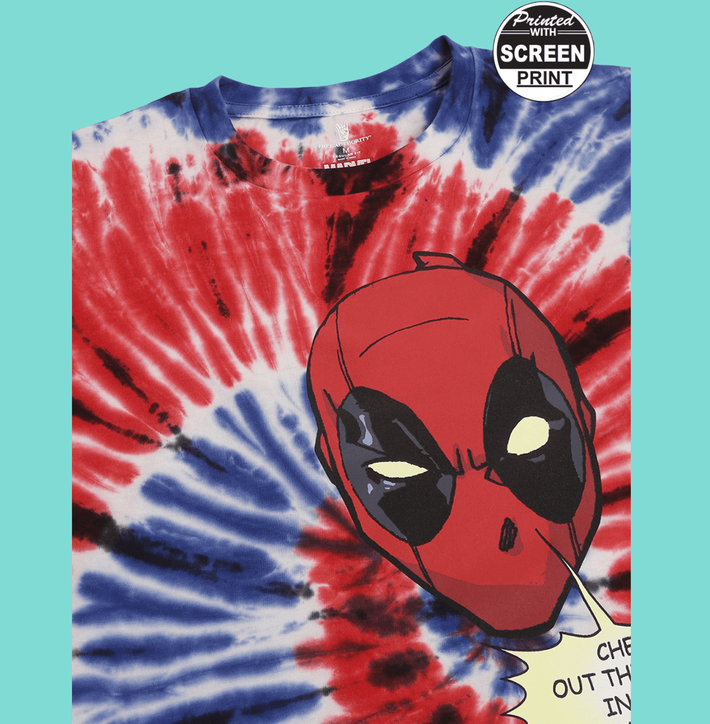 Deadpool 0001 Red/Blue Mens T Shirt