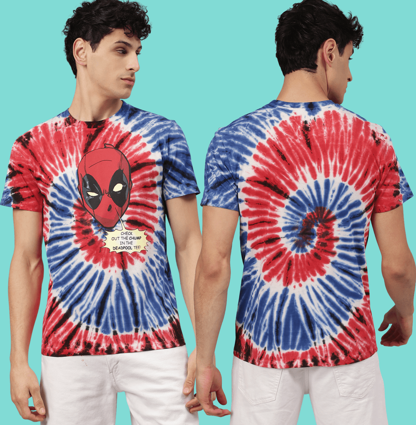 Deadpool 0001 Red/Blue Mens T Shirt