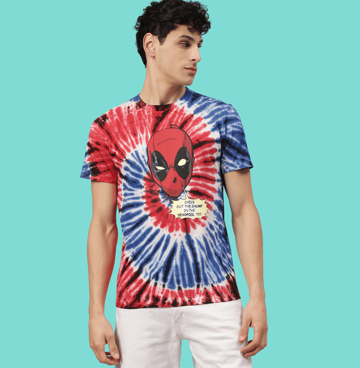 Deadpool 0001 Red/Blue Mens T Shirt