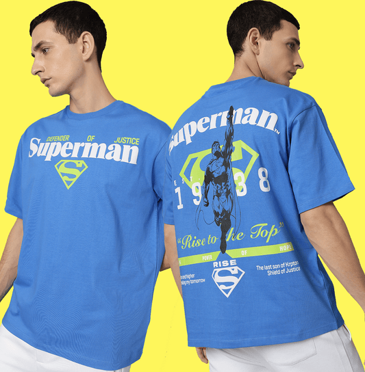 Superman 2437 Bright Blue Mens T Shirt