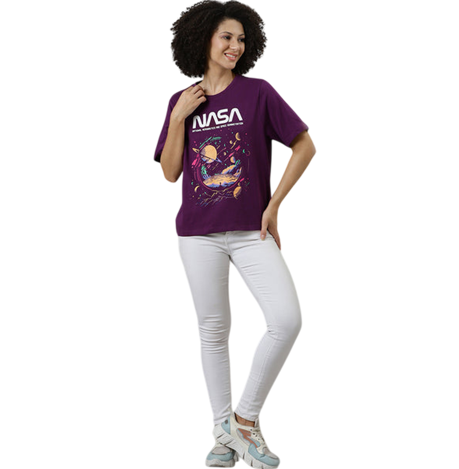 NASA 3323 Sachet Pink Womens T Shirt