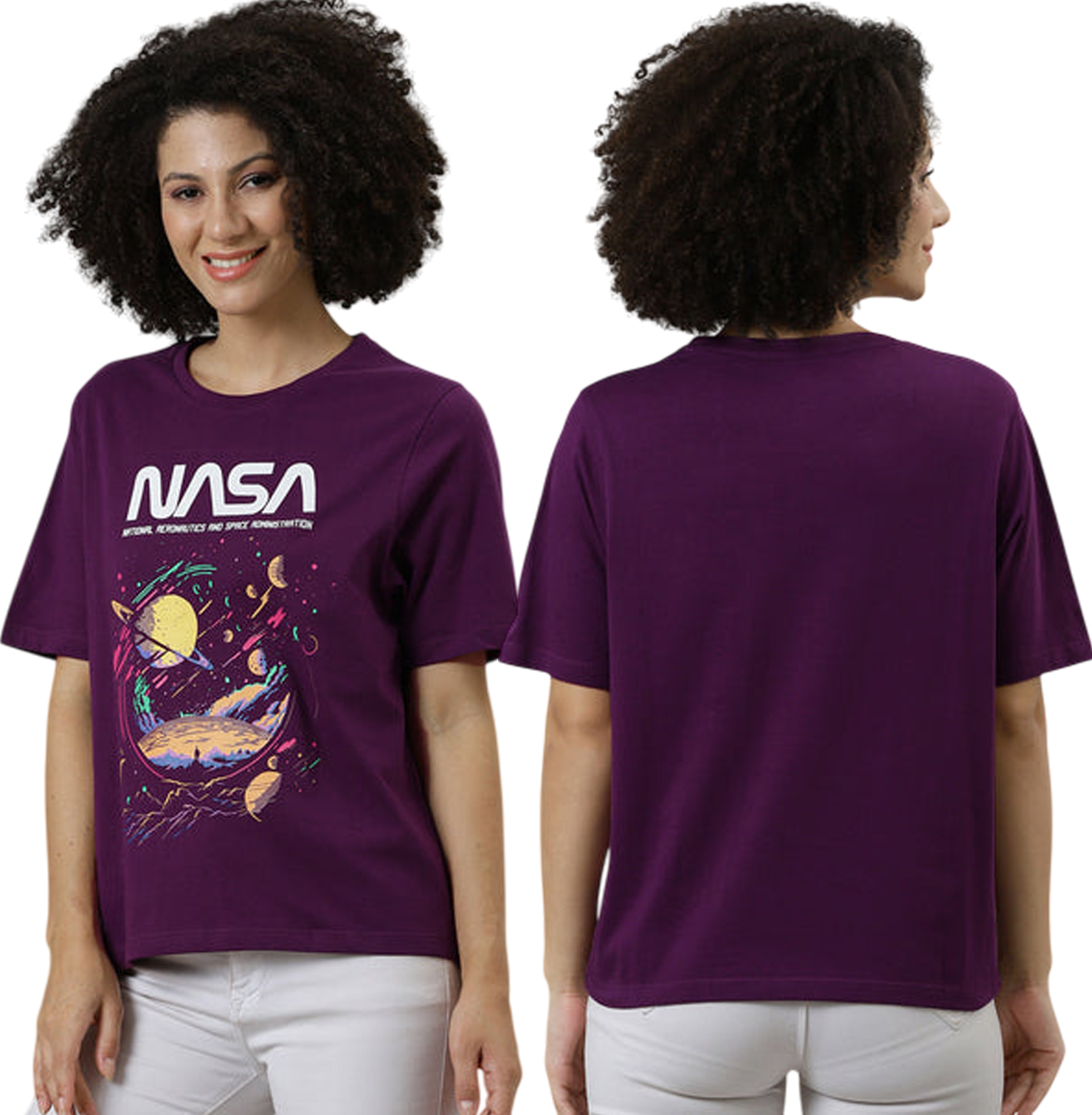 NASA 3323 Sachet Pink Womens T Shirt