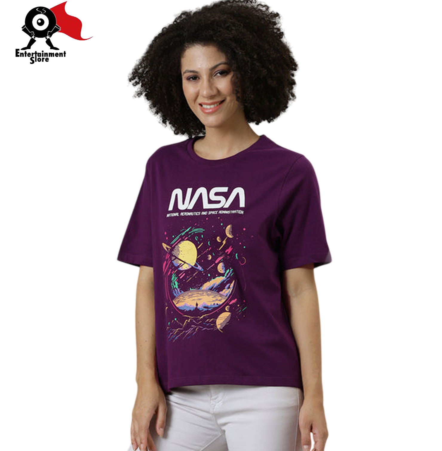 NASA 3323 Sachet Pink Womens T Shirt