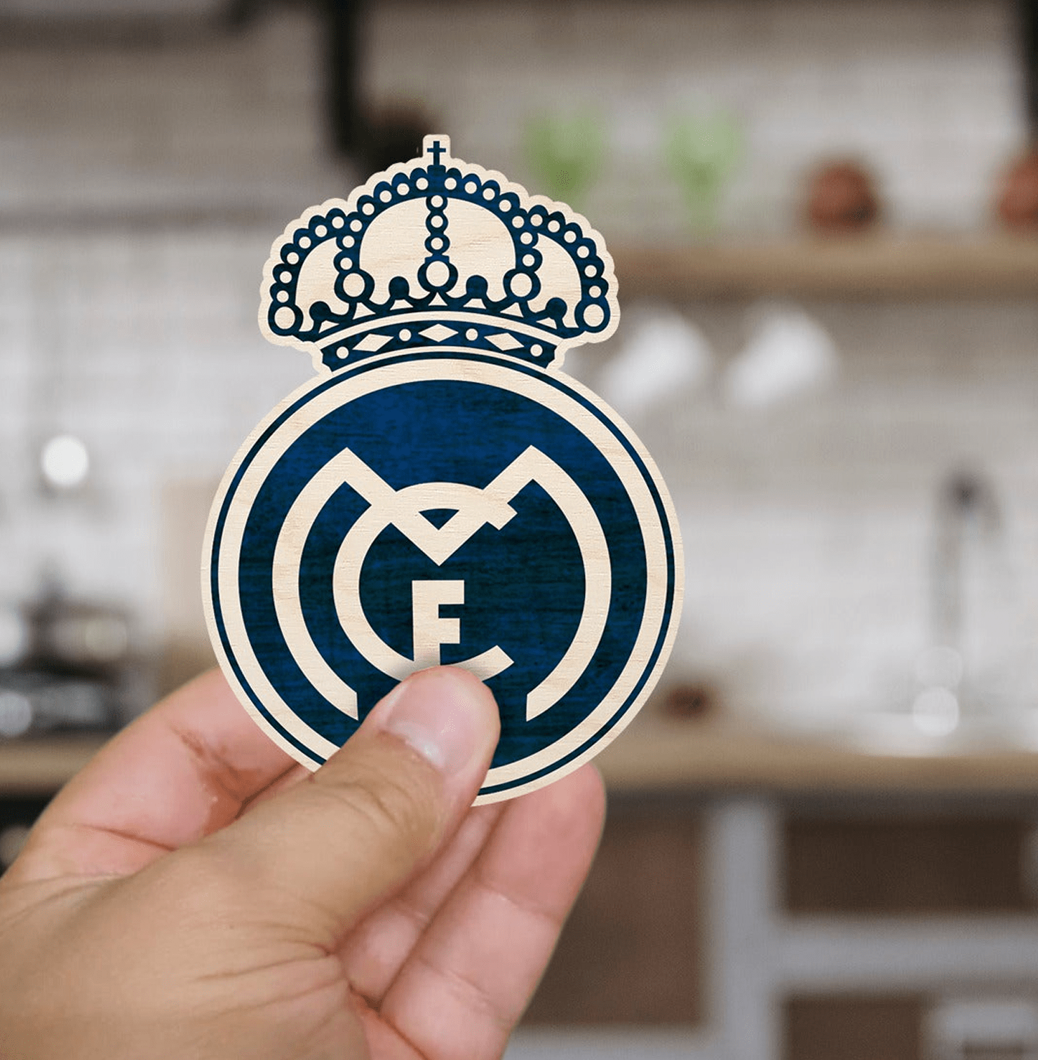 Real Madrid Wooden Fridge Magnet