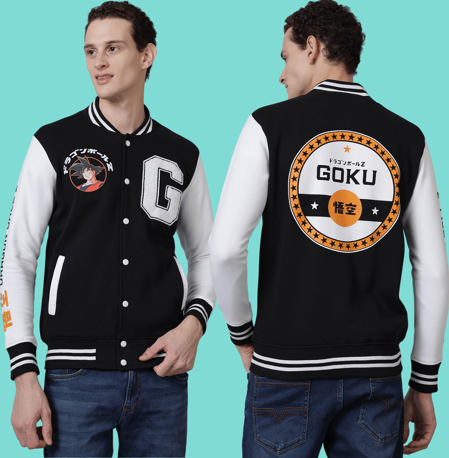 Dragon Ball Z 2015 Black/Off White Regular Fit Jacket