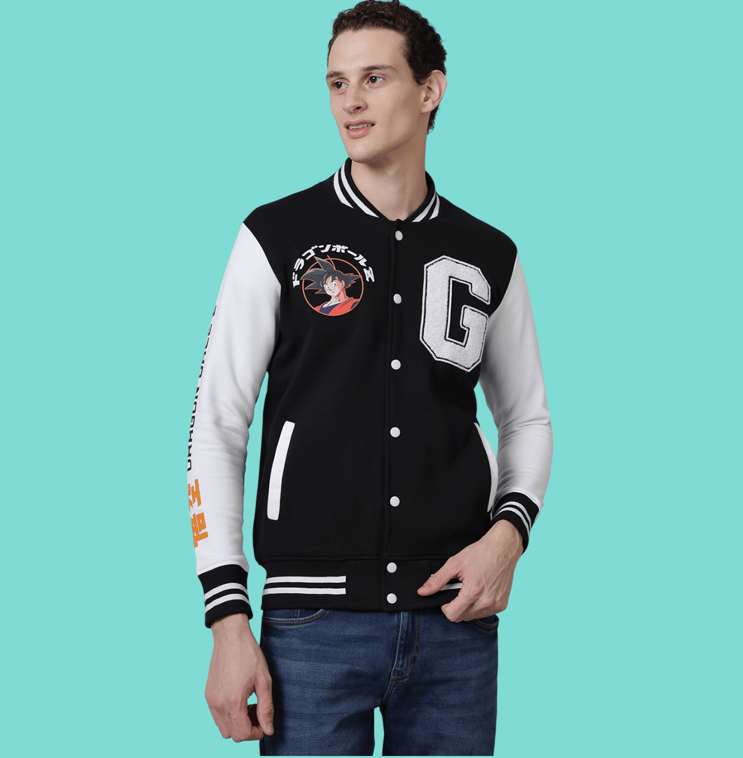 Dragon Ball Z 2015 Black/Off White Regular Fit Jacket