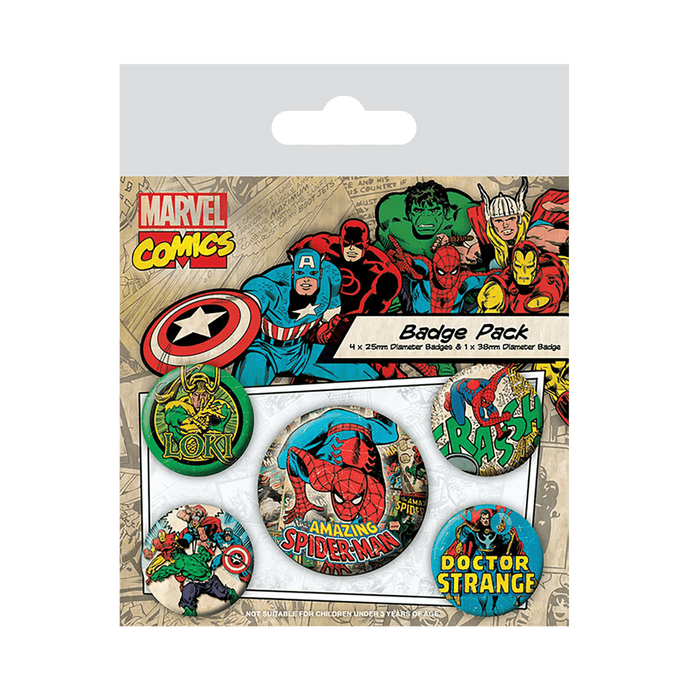 Marvel Comics (Spider-Man) Badge Pack - www.entertainmentstore.in