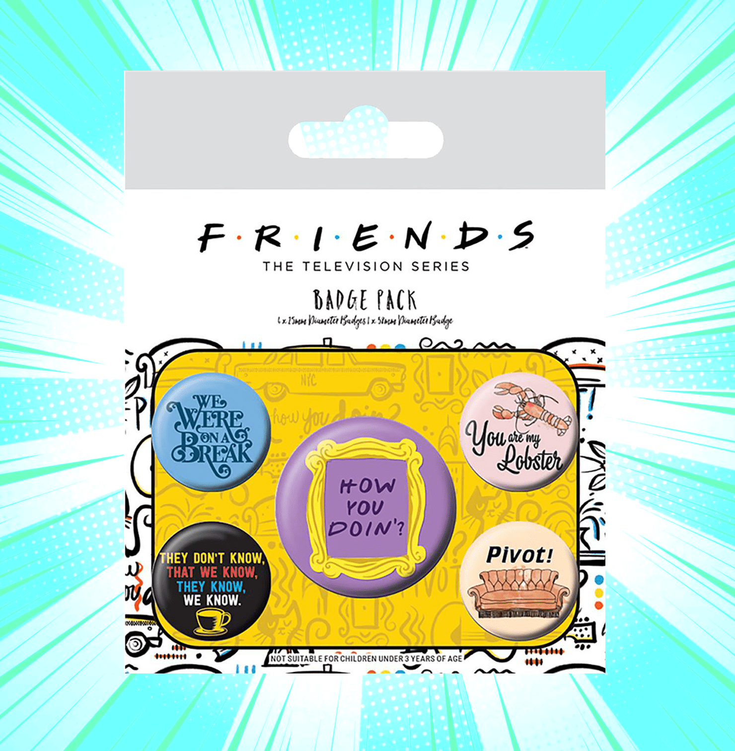 Friends (Quotes) Badge Pack - www.entertainmentstore.in