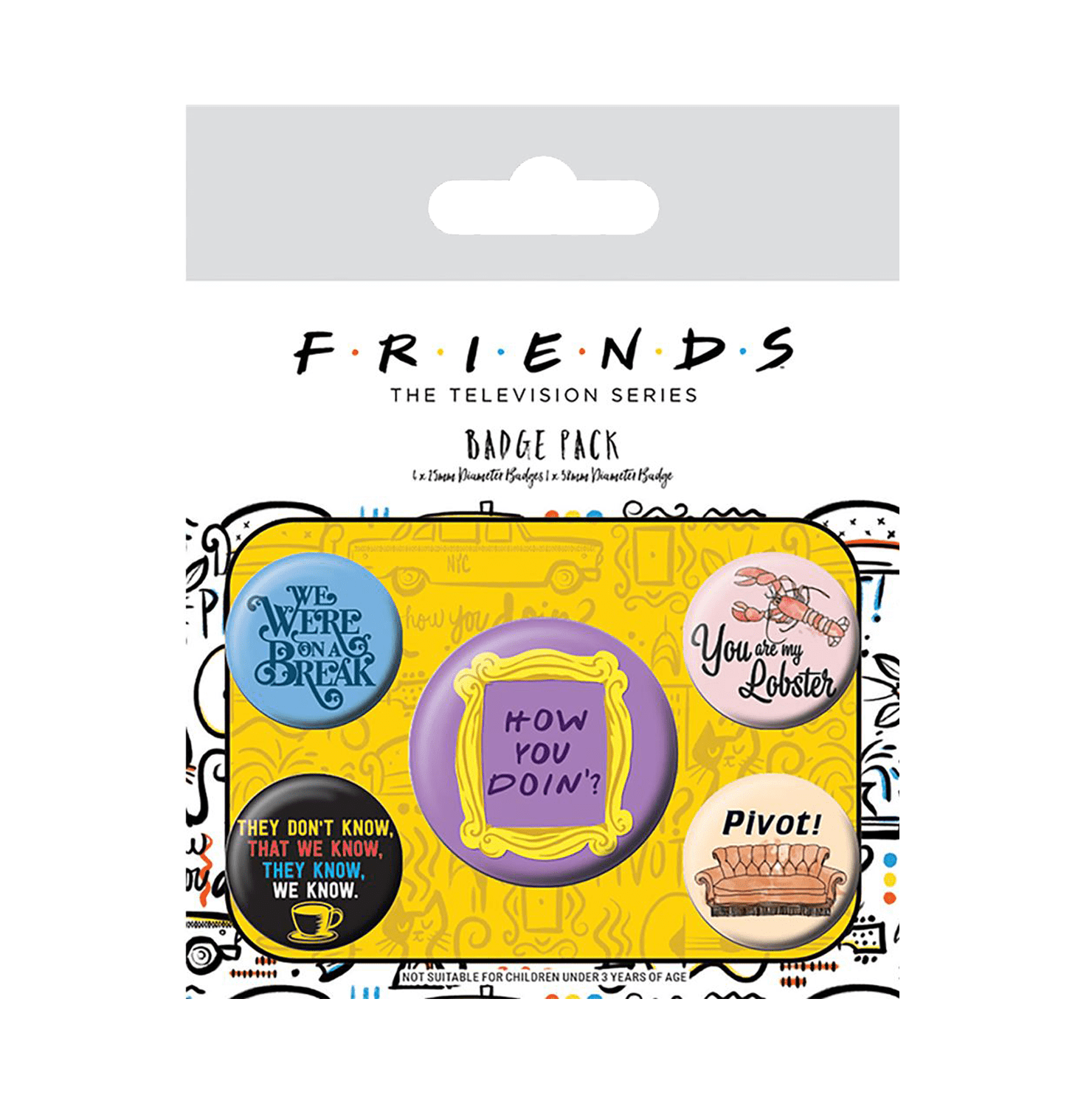 Friends (Quotes) Badge Pack - www.entertainmentstore.in