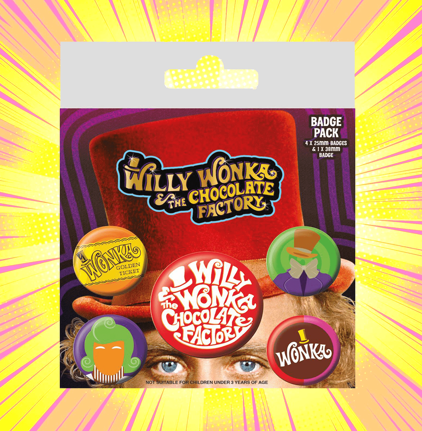 Willy Wonka & The Chocolate Factory Badge Pack - www.entertainmentstore.in