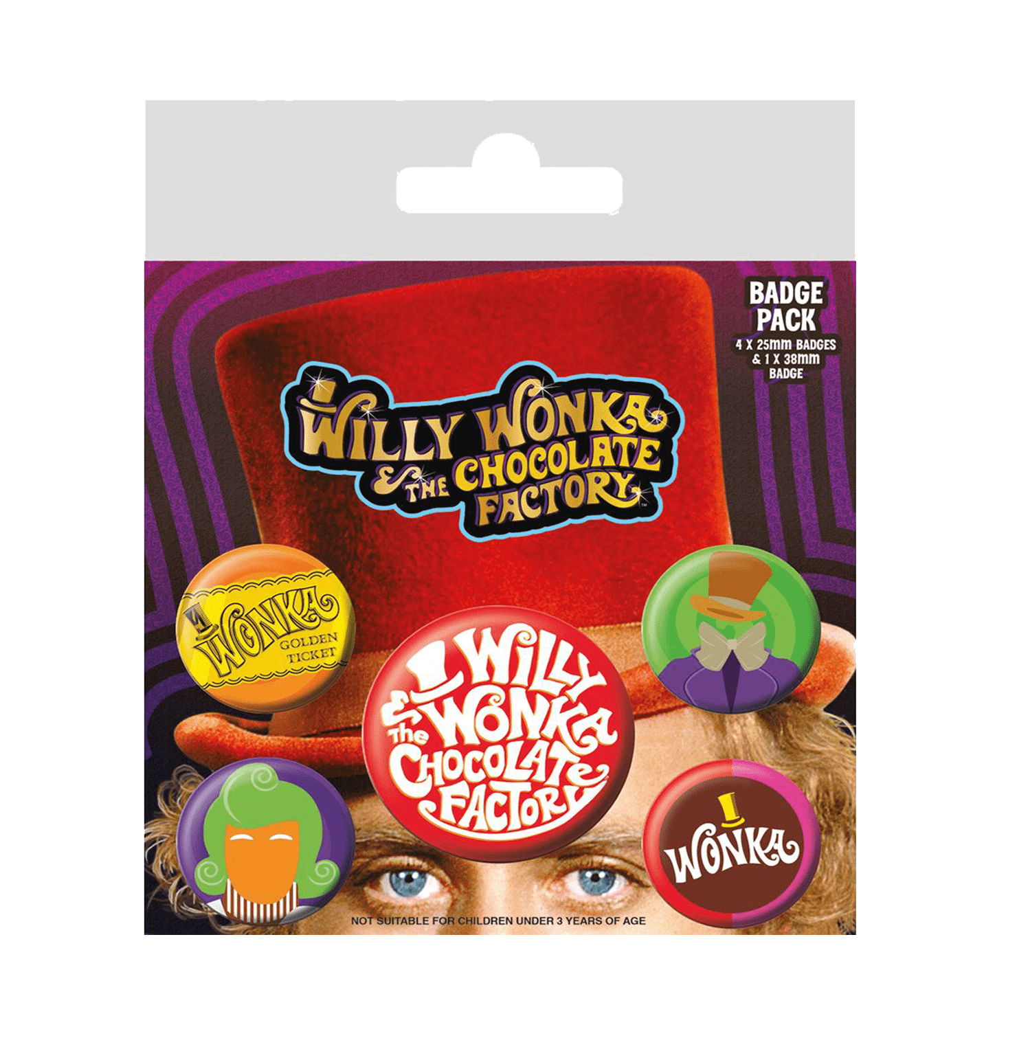 Willy Wonka & The Chocolate Factory Badge Pack - www.entertainmentstore.in