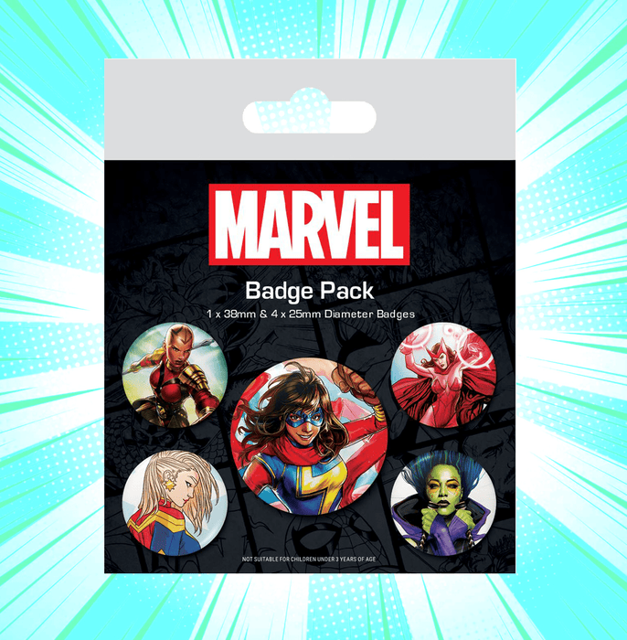Marvel (The Iconic Women Of Marvel) Badge Pack - www.entertainmentstore.in