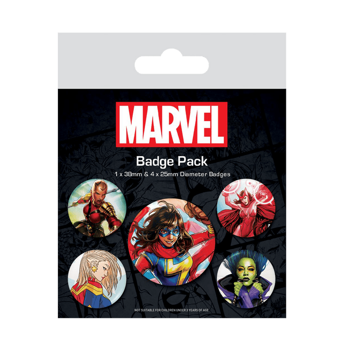 Marvel (The Iconic Women Of Marvel) Badge Pack - www.entertainmentstore.in