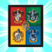 Harry Potter Colourful Crest 3D Framed Poster - www.entertainmentstore.in