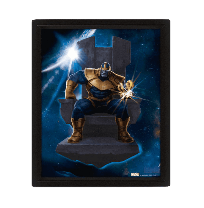 Avengers Thanos 3D Framed Poster - www.entertainmentstore.in