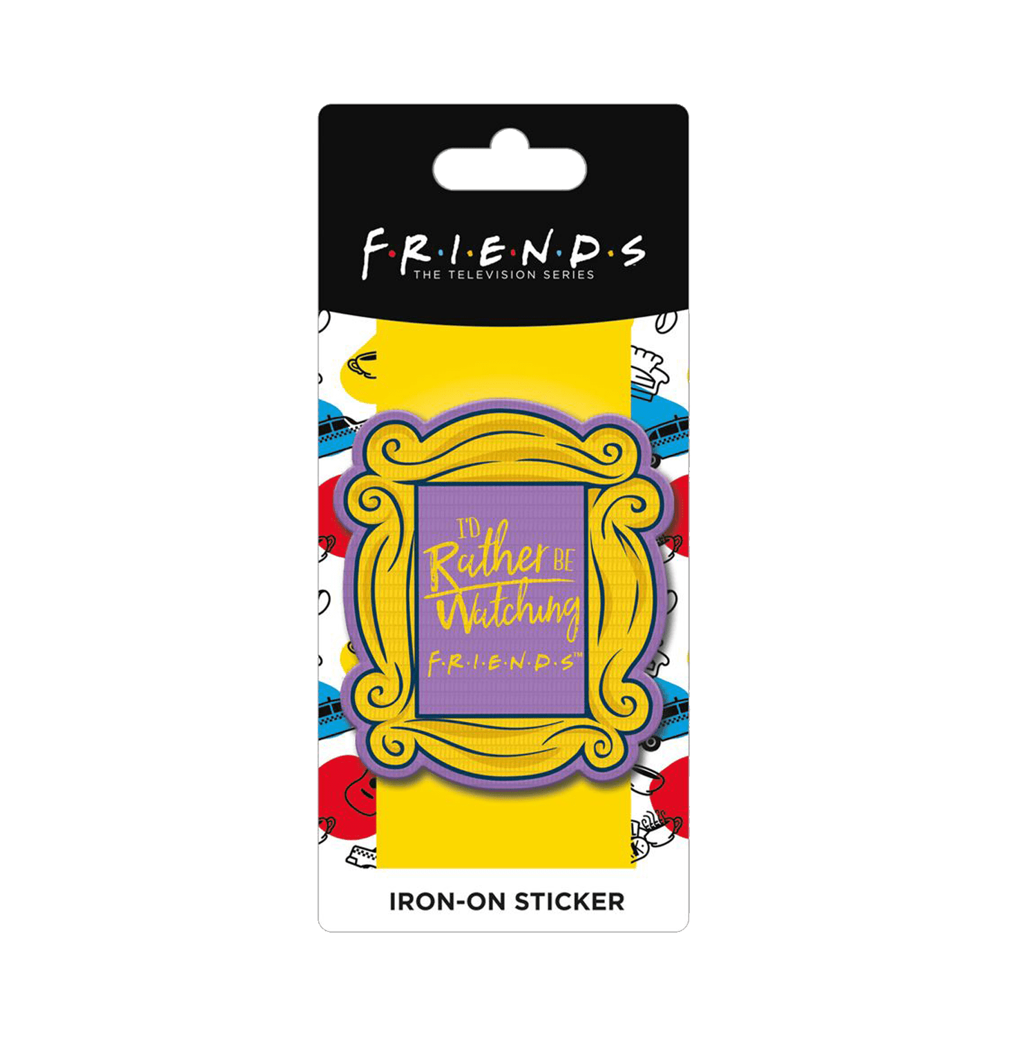 Friends Watching Frame Embroidery Iron On Sticker - www.entertainmentstore.in