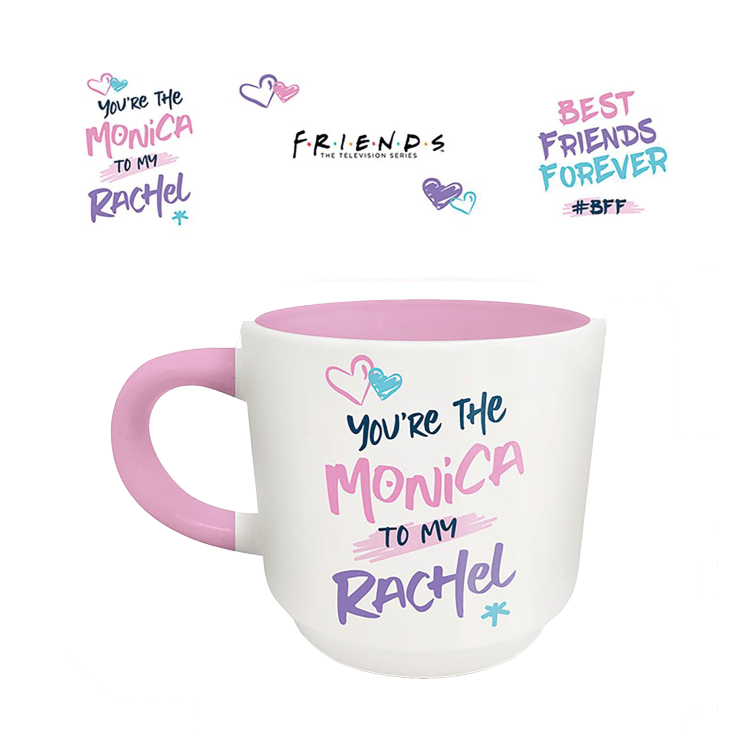 Friends Monica & Rachel Stackable Mug Set - www.entertainmentstore.in