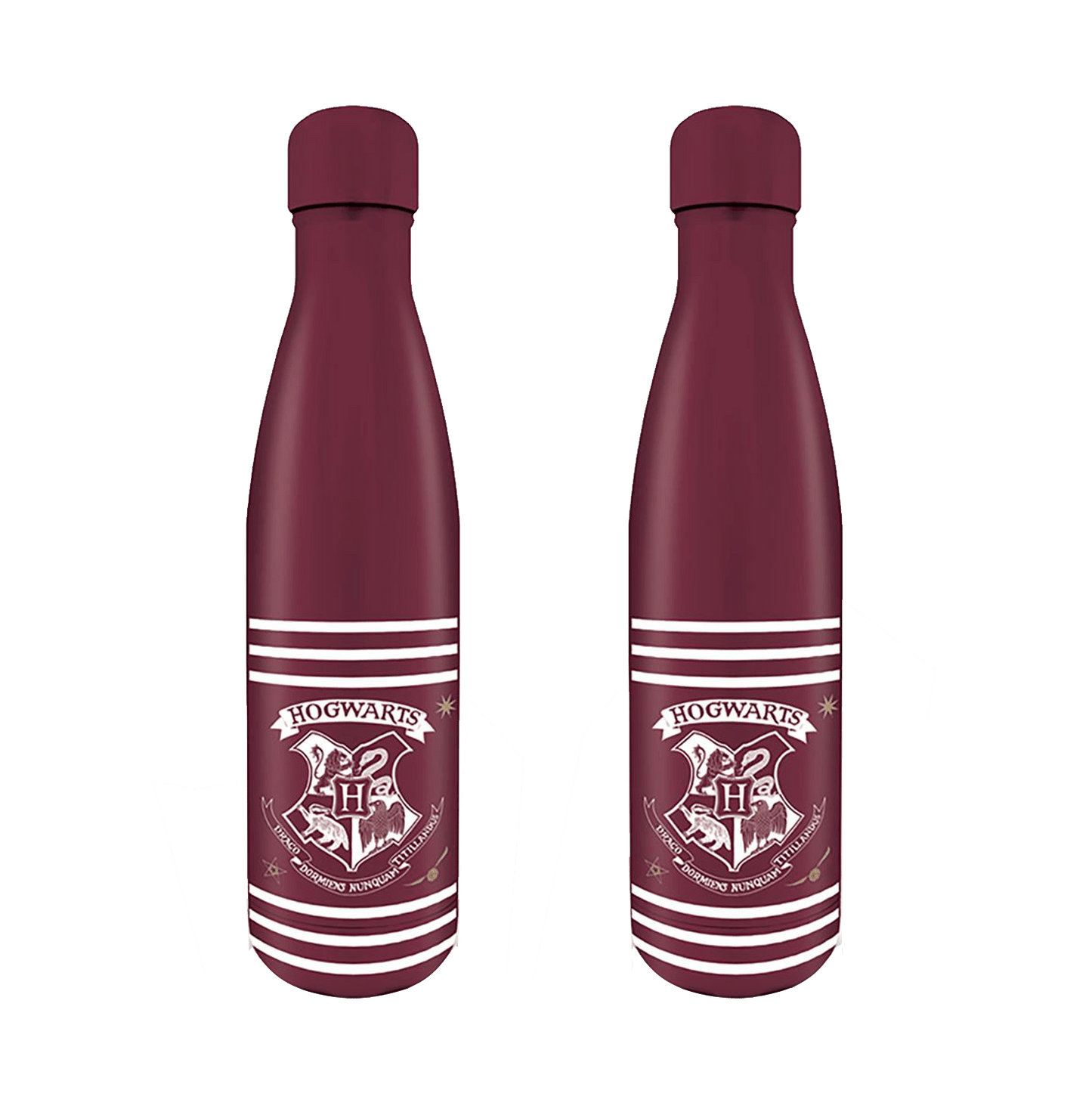 Harry Potter Classic Crest Burgundy Stripes Metal Drinks Bottle - www.entertainmentstore.in