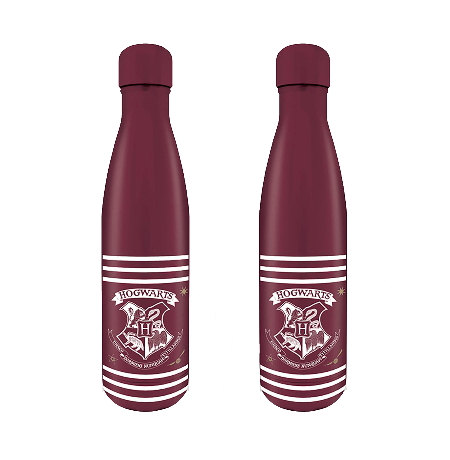 Harry Potter Classic Crest Burgundy Stripes Metal Drinks Bottle - www.entertainmentstore.in