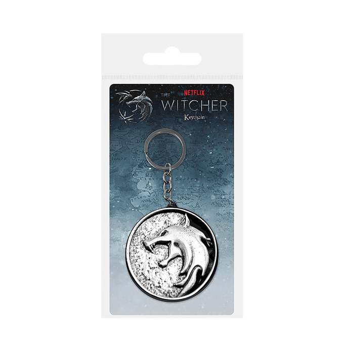 The Witcher Wolf Metal Keychain - www.entertainmentstore.in