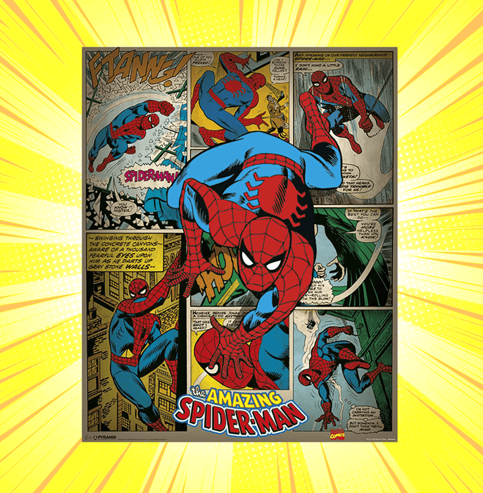 Marvel Comics Spider Man Retro Mini Poster - www.entertainmentstore.in