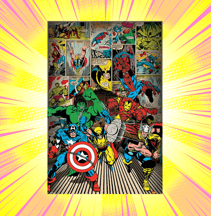 Marvel Comics Here Come The Heroes Maxi Poster - www.entertainmentstore.in