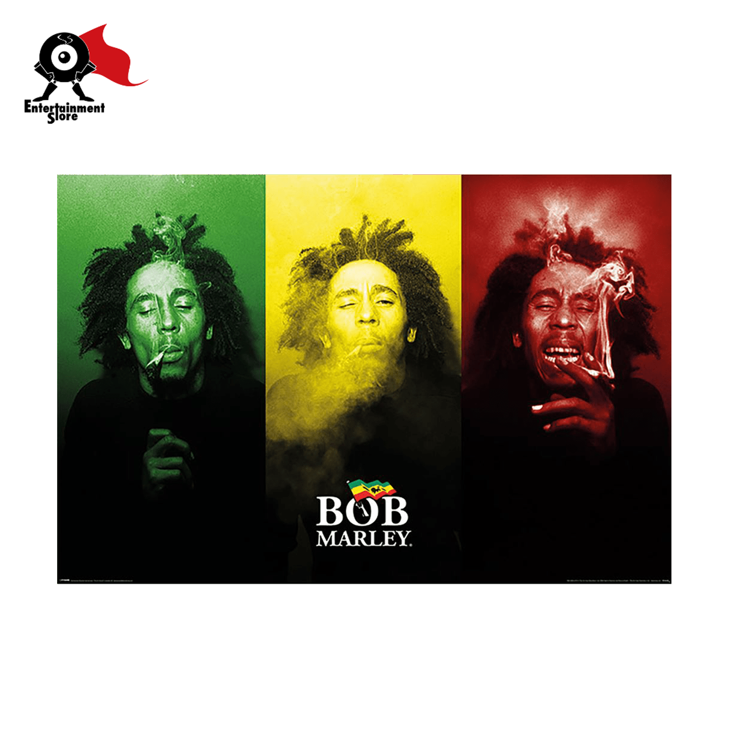 Bob Marley Tricolour Smoke Maxi Poster