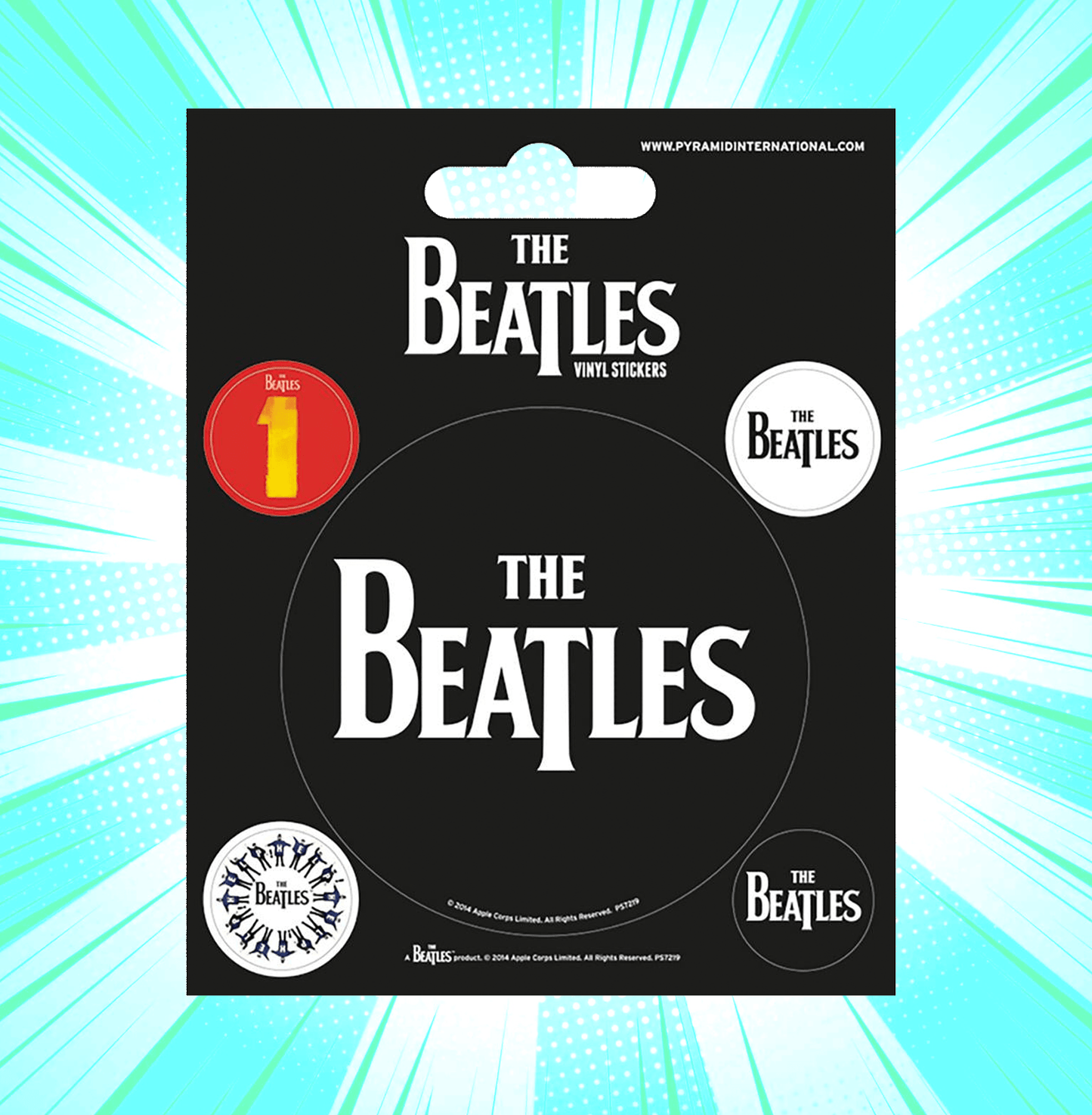 The Beatles Black Sticker - www.entertainmentstore.in