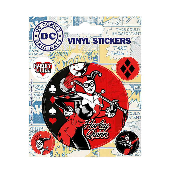 Harley Quinn Retro Sticker - www.entertainmentstore.in
