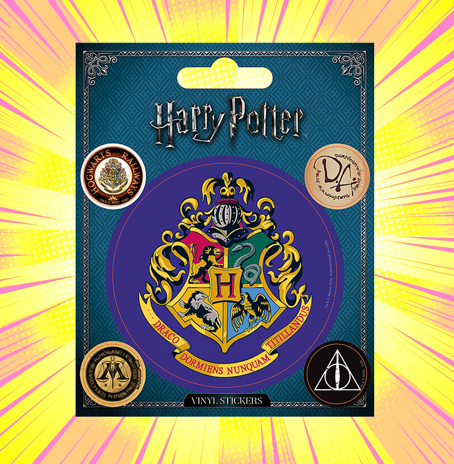 Harry Potter Colourful Crest Hogwarts Sticker - www.entertainmentstore.in