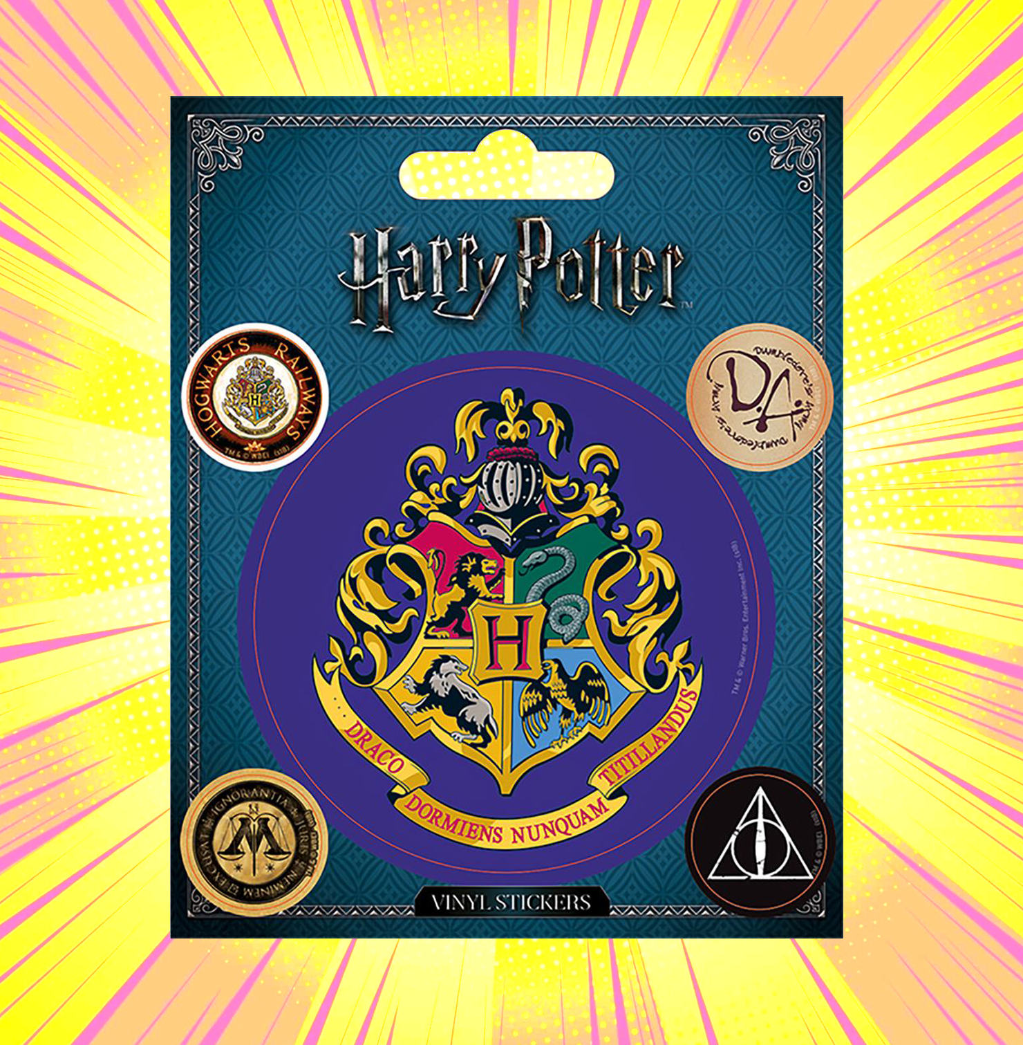 Harry Potter Colourful Crest Hogwarts Sticker - www.entertainmentstore.in