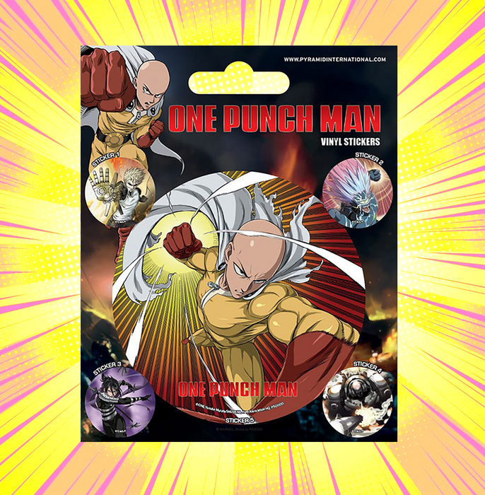 One Punch Man Atomic Fist Sticker - www.entertainmentstore.in